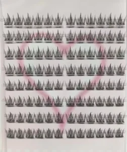Self Adhesive Pre Glued Reusable Sunflower Eyelashes 96 Clusters for Long Lasting 8 Row Multi Style