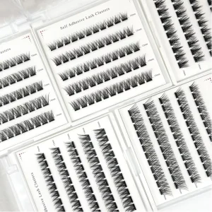 Self Adhesive Segment Eyelash DIY Cluster Press On Lashes Glue Free Waterproof False Lashes Long Lasting Lashes Vendor
