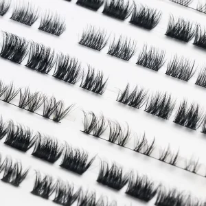 Self Adhesive Wispy Lash Clusters Kit DIY Customizable OEM Press Eyelashes No Glue Needed Made PBT Cruelty Free 7 10 Days