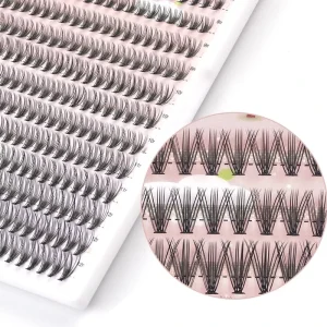 Self Apply Thin Band Cluster Eyelash Extensions Fluffy and Individual Lashes That Don’t Fall Apart for Home Use