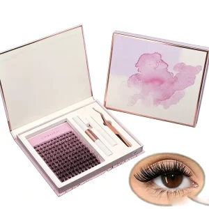 Self Graft Eyelash Kit Wispy Spiky Fairy Lashes Packing Salon Grade Individual Segment Lashes Cluster Eyelashes