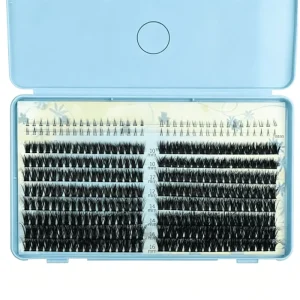 Self Grafting Lash Cluster Set Mixed 60D 80D Mega Volume Segmented Eyelashes Waterproof Clear Band Individual Lashes