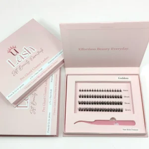 Self-Stick DIY Pre-Glued Cluster Lashes Press-On Lashes Reusable Waterproof Segmented Eyelash Extensions Kit