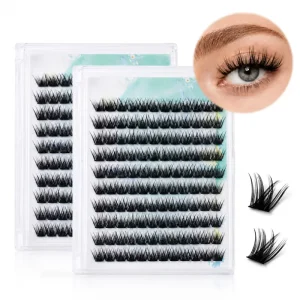 Self adhesive DIY Cluster Eyelashes Glue free Press on Eyelash Extensions Lightweight Fluffy Natural Makeup