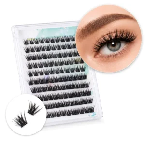 Self adhesive Plant Fiber fox Tail Upward curved Fine root Natural Soft Semi handmade Reusable False Eyelashes