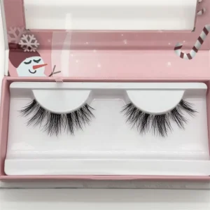 Selling Private Label Super Light Fiber Tip Free Human Hair Effect Natural Looking 3D Lashes Full Strip Eyelashes