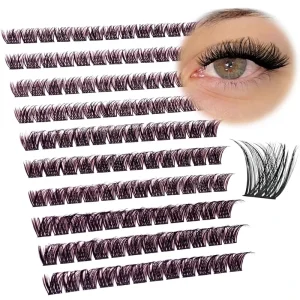 Semi Hand Made DIY Cluster Lashes D for Synthetic Hair 10/12 Rows Wispy Lash Clusters High Quality for Home
