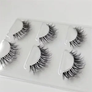 Semi hand Made Full strip Thick Messy Light European American Mixed Eyelashes 5D Curling Style Lively for Fine Tips
