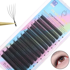 Series U Shaped Parallel Lashes Extensions 3D 5D Private Label 0.07MM C D DD Curl Natural Long 8 15MM Handmade Pre Cut Lash