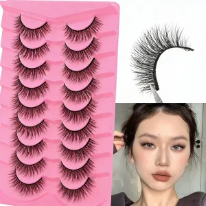 Set of 9 Pairs 5D Fluffy False Eyelashes Photogenic Born With Them Look Voluminous Curled