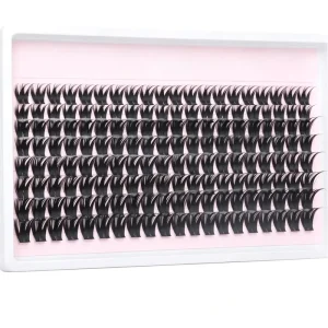 Sharp Anime Spiky Cluster Lashes Clear Thin Base Multi Mixed Length Cosplay Daily Casual Eye Makeup