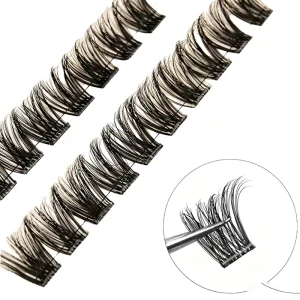 Short Light Round-Tip Cluster Lashes for Daily Eye Makeup