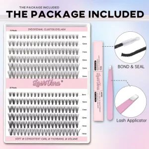 Short Lightweight Fleece Eyelash Extensions Matte Finish Curl Hold Sets 10mm