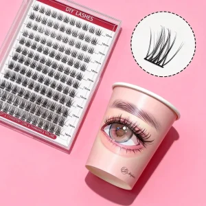 Short Natural Cluster Eyelashes Mixed Lengths Lightweight