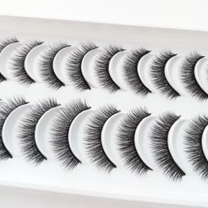 Short Natural Lashes 10 Pairs Pack D129