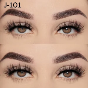 Short Natural Looking Russian Strip Cat 3D Mink Fur Black Cruelty Free Reusable False Eyelashes Faux Lash Strips