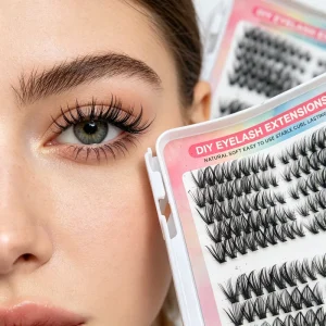 Short Stem 6D Premade Volume Fans Cluster Lashes D Curl Segment Eyelashes Spa Salon Vendor