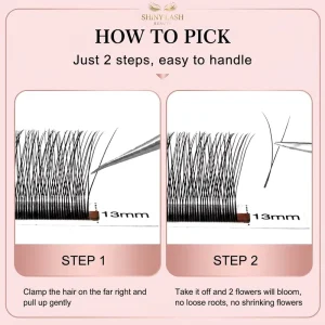 Short and Long Fluffy Baby Lashes with V shaped Feathered Tips 0.07J Lightweight and Natural Dense and Fluffy Non dropping