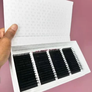 Siberian Matte Dark Fluffy Eyelash Extension Supplies Cashmere Individual 005 Volume Faux Mink Silk Fluffy Mix Lash Tray