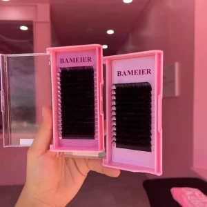 Siberian Mink Matte Lashes Trays 22mm Cashmere Individual Faux Mink Korean Silk Private Label Eyelash Extension