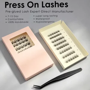 Silk 3D Effect Natural False Eyelashes Invisible Clear Band Reusable Cruelty Free Lightweight Press On Multipack
