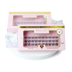 Silk Cluster Lashes Ultra Thin Invisible Band Diy Cluster Lashes Kit Waterproof Diy Individual Eyelash Extensions Cluster Kit