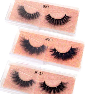Silk Eye Lash Custom Russian d Curl Strip Lash Fake Faux Mink 16 18 20mm Fluffy Eyelash Full Strip Eyelashes