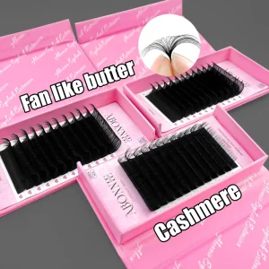 Silk Mega Volume Lash Tray Matte Dark Black Individual Cashmere Lash Extension Supplies Mink Eyelash Extension