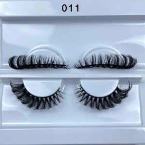 Silk Volume Russian D Curl Strip Lash Extension 18mm 22mm Faux Mink Eyelashes Supplies