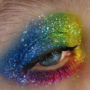 Silver and White PET Material High Resistance Cosmetic Glitter for Body Face Eye Decoration