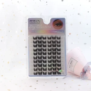 Single Cluster Beginner Friendly Lazy Segmental Fox Style Baby Curved Full Strip Synthetic Eyelashes Realistic Makeup Artist