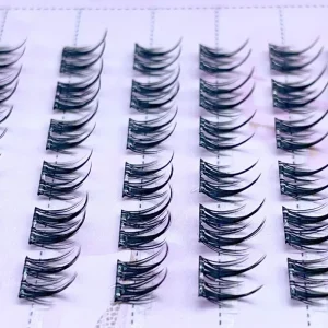 Single Soft Fine Flexible Band False Eyelashes Extensions Nature Handmade Diy Cluster Lashes