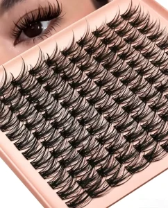 Slender Tapered Flared Wing Cluster Lashes Thin Outer Tips Obvious Eye Lift Dating Wedding Banquet Looks
