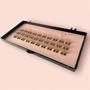 Small Cluster Wispy Silk Fiber False Eyelash Extensions Natural DIY