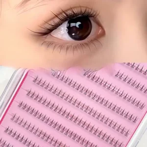 Small Flame Synthetic Hair Semi Hand Made Single Eyelash Cluster Sharp Base Segmented Eye Lashes Cluster No Glue Needed