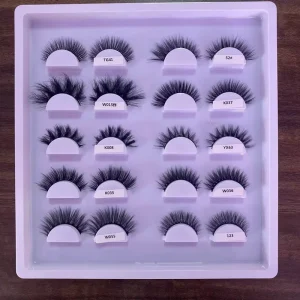 Soft Black Cotton Band Full Strip 3D Synthetic Fiber Eyelashes Multipack 8-15mm Length 25-30 Wears Durable