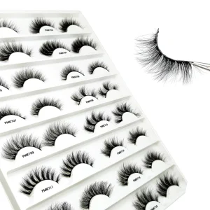 Soft Black Cotton Band Lashes Vendor Full Strip Eyelashes Natural 15MM Faux Mink Eyelashes
