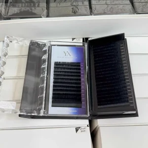 Soft Cashmere Hand Held Lash Extensions Private Label Custom 0.02mm Matte Black Eyelash Extension Tray