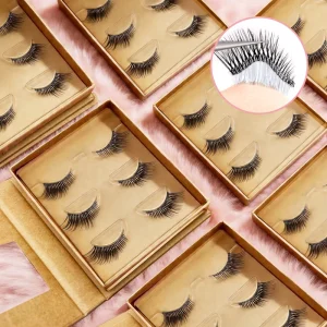 Soft Cluster Lashes Individual Mix Curl Natural Faux Mink Pre Cut Lash Clusters Custom logo Fan Eyelashes