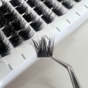 Soft DIY Eyelash Extensions Volume Luxury Natural Cluster Lashes Qingdao C D Curl 0.07mm Lash Clusters