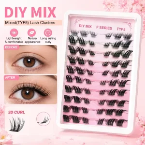 Soft Faux DIY Cluster Lashes Individual Lash Segments Lash Extensions for Home Use