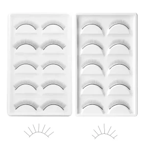 Soft Fiber Practice Strip Lashes Training Lashes Beginner False Lashes for Eyelash Extension Exercise Tools