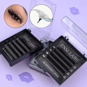 Soft Fluffy Volume Individual Eyelash Extensions Silk Mink Cashmere 0.03 Mini Lash Trays