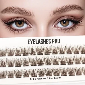 Soft Handmade Fiber 3 Rows 8MM 18MM Lash Clusters OEM ODM Private Label Eyelash Clusters Tray