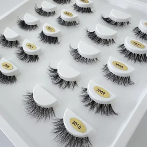 Soft Invisible Band 3D Effect Eyelashes Handmade Natural Faux Mink Lashes Strips Private Label Wispy Strip Eyelashes