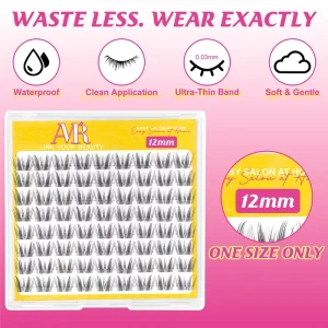 Soft Lash Extensions At Home Knot free Invisible Band Clusters 0.03mm Ultra thin Band Manga Natural Lightweight Cluster Lashes