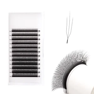 Soft Light Korean Material Length 100% Handmade Individual Camellia U Shape 3D Clover Natural False Eyelash Extensions