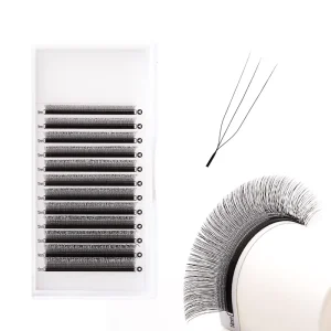 Soft Light Natural PBT Individual Lightweight U Shape 3D Eyelash Extension U Lashes for Workplace Makeup Enhancement