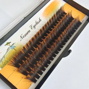 Soft Light Weight Private Label 100D Heat Bonded Cluster Lashes Premium Synthetic Segmented False Lashes