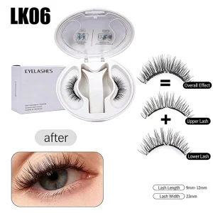 Soft Magnetic Eyelashes Premium Reusable One Strip Without Glue Natural Soft Magnet Magnetic Eyelashes with Applicator